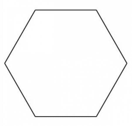 1 1/2" Hexagon Acrylic Template