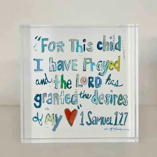"1 Samuel 1:27 verse" acrylic shelfie