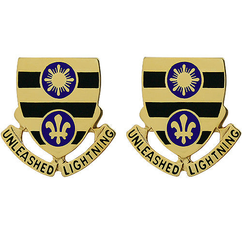 109th Armor Regiment Unit Crest (Unleashed Lightning) Army Unit Crests