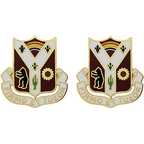110th Medical Battalion Unit Crest (Firmo Et Tueor) Army Unit Crests