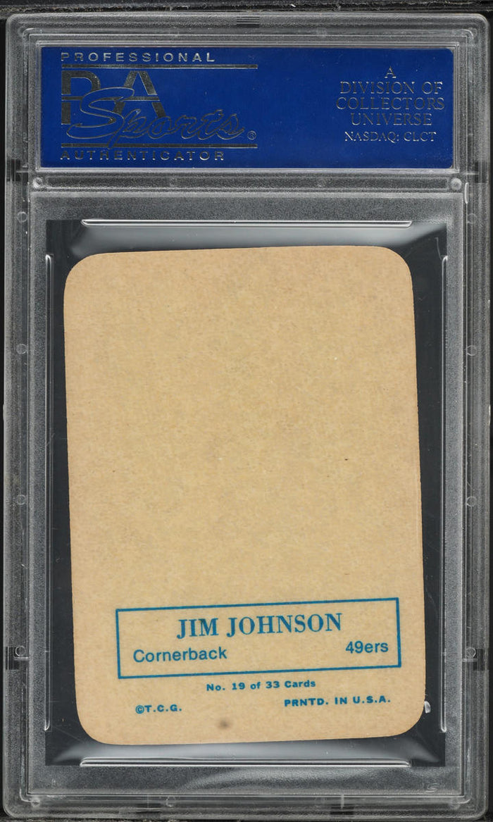 1970 Topps FB SUPER GLOSSY Card # 19 Jim Johnson San Francisco 49ers PSA 7 NRMT (MGD2)