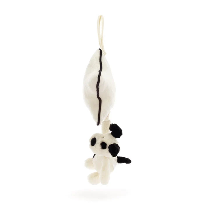 Bashful Black and Cream Puppy Musical Pull