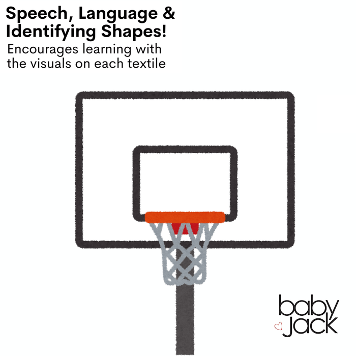Basketball Baby Learning Lovey Tag Stroller Toy