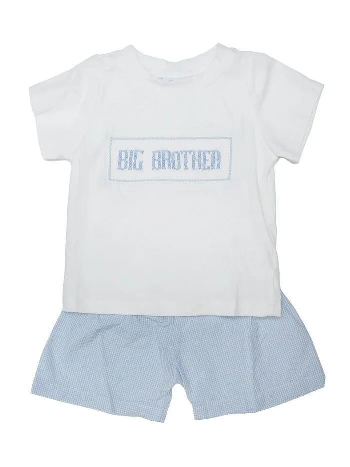 Big Brother - Blue Gingham Shorts Set