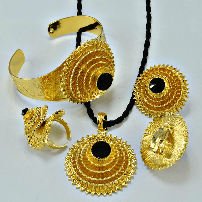 Black Stone Habesha set Jewelry - Natna Shop