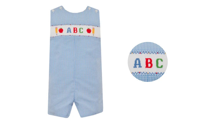 Blue Gingham ABC Jon Jon