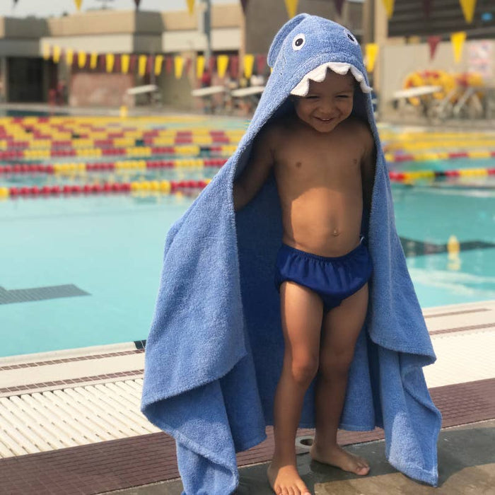 Blue Shark Hooded Towel for Toddlers