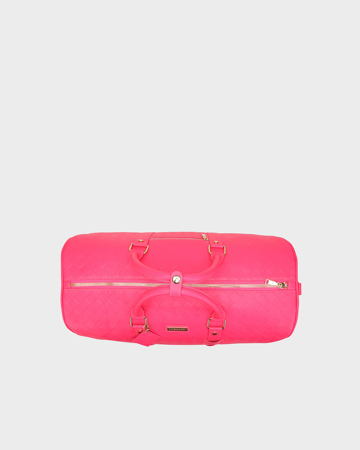 Bodega Traveler Rolling Duffle in Neon Pink