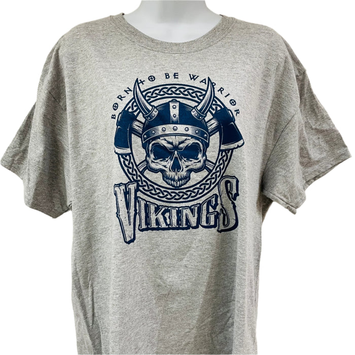 Born to be Warrior Vikings on Ash Grey T-shirt