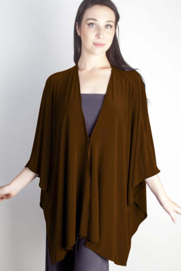 Diane Kroe Butterfly Convertible Cover Up Brown