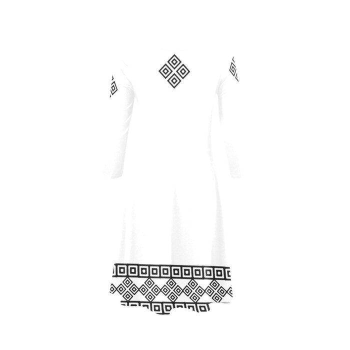 Christian dress white Print - Natna Shop
