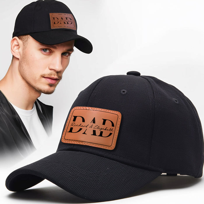 Dad Leather Patch Hat | Personalized Fathers Day Gift