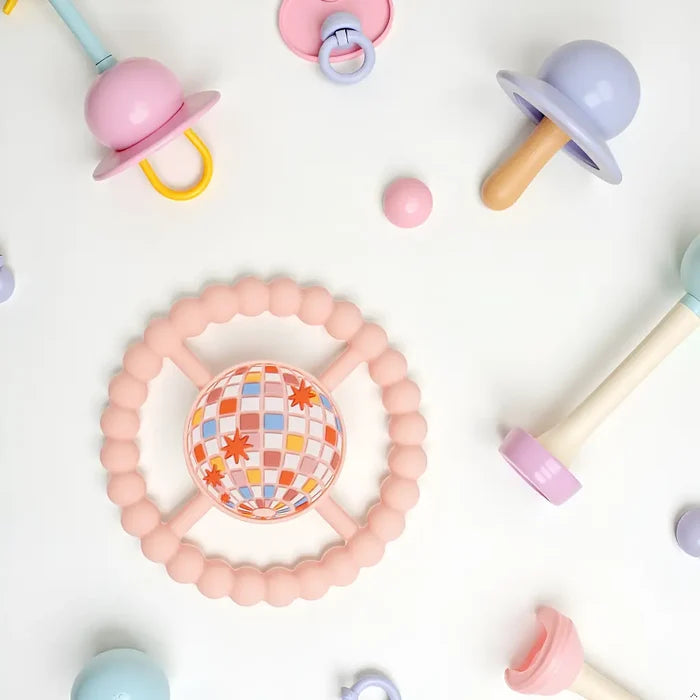 Disco Ball Baby Teether Ring