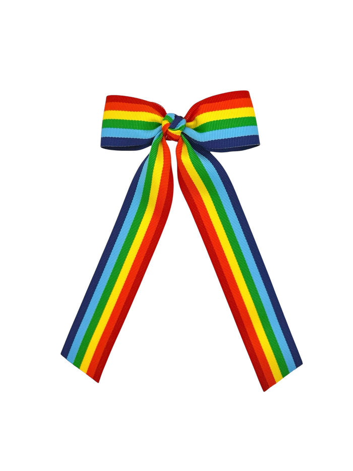 Double Sided Rainbow Long Tail Bow