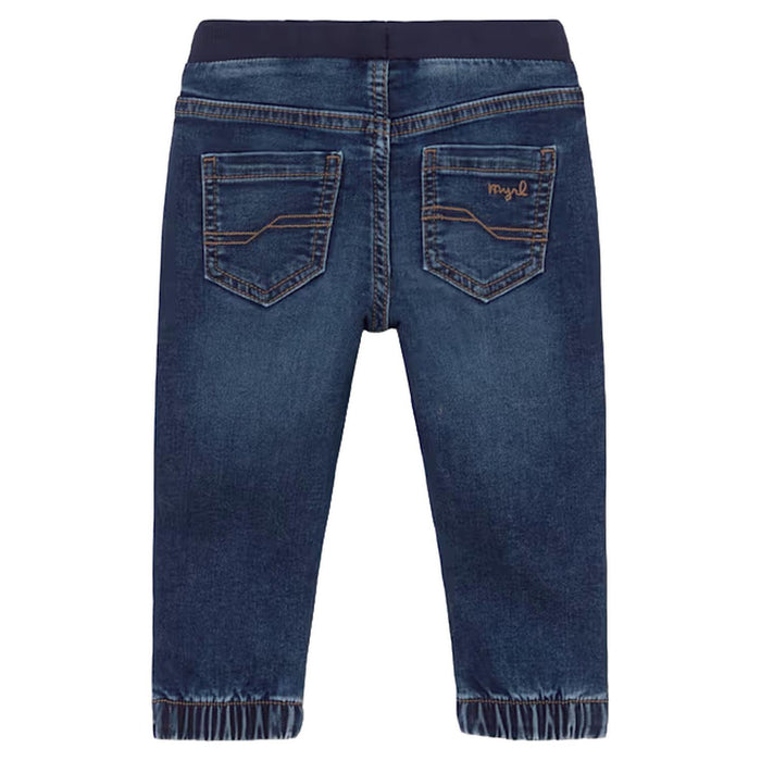 Drawstring Dark Denim Joggers