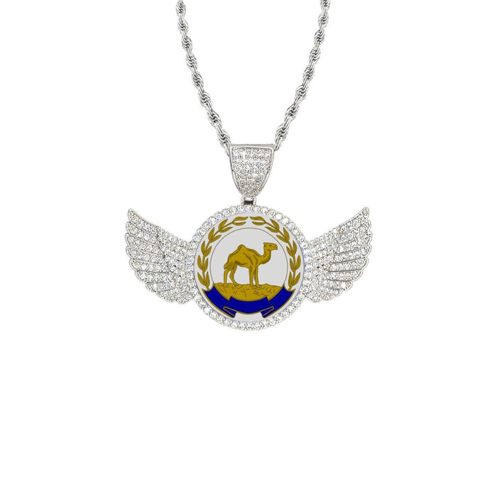 Eritrean Camel Wings Silver Pendant with Rope Chain - Natna Shop