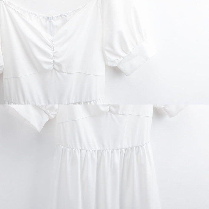 Eritrean Flag Mini Dress Sweetheart Neck Puff Sleeve ARB271 - Natna Shop
