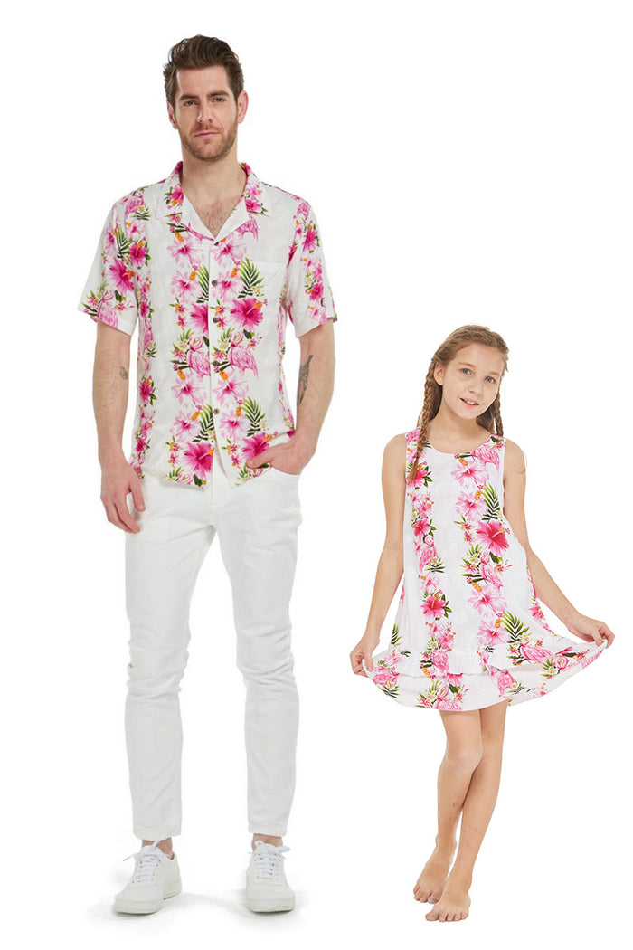 Father Daughter Wai Set in Rayon