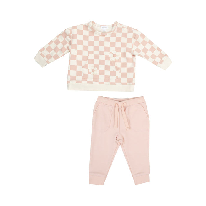 French Terry Pink Jogger Set