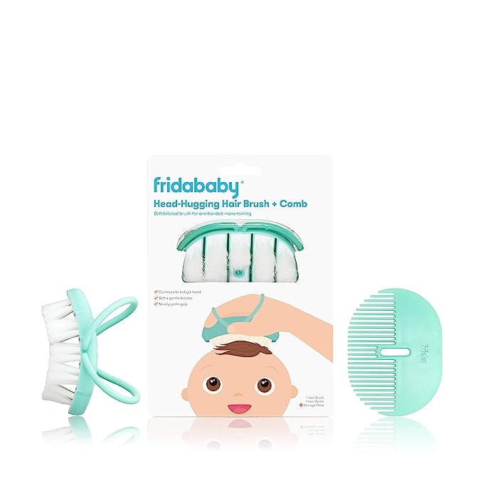 Fridababy Infant Head-Hugging Hairbrush + Styling Comb Set