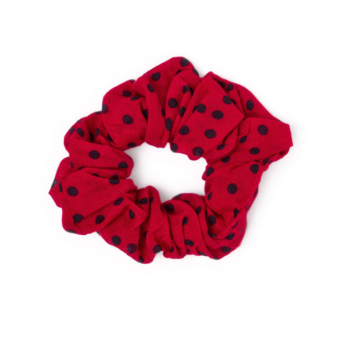 Game Day Diagonal Stripe Scarf + Scrunchie Red + Black 21x21 Scarf