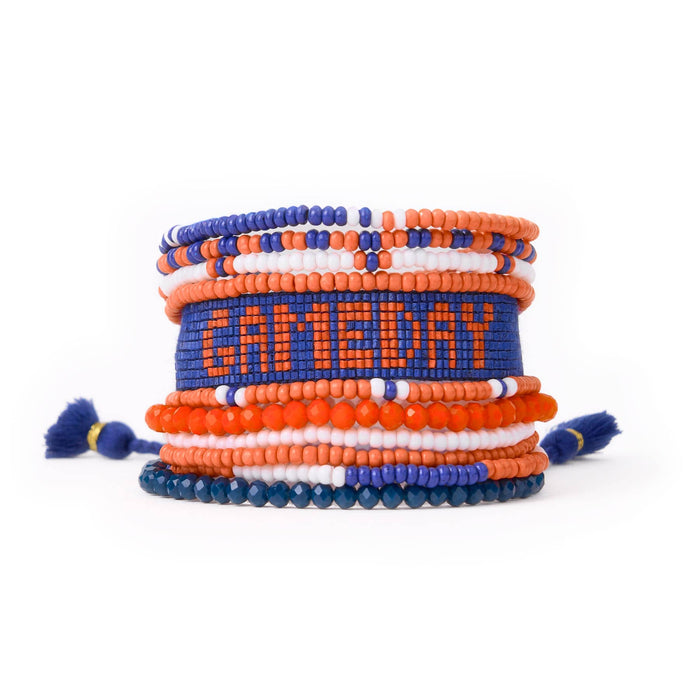 Game Day Sage 10 Strand + Gabby Stack Navy, Orange, + White Stack