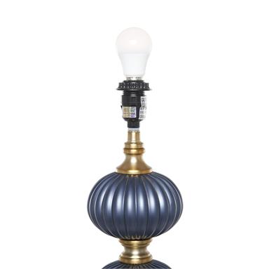 Gold and Blue Velvet Luxury Floor Lamp