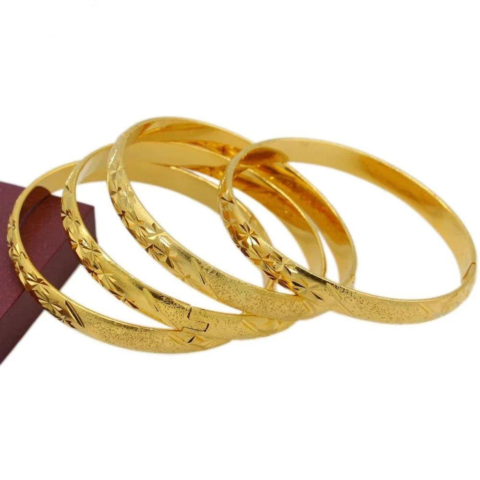 Gold Plated Bracelets Jewellry 4pcs - Natna Shop