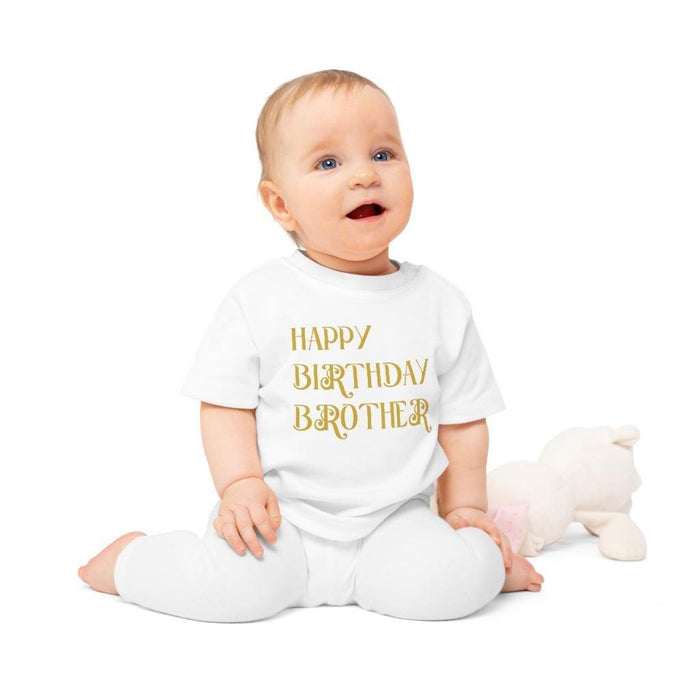Happy Birthday Brother Baby T-Shirt U3 TEXT ONLY - Natna Shop