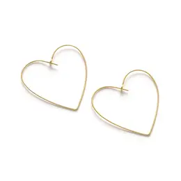 Heart Hoops in Gold