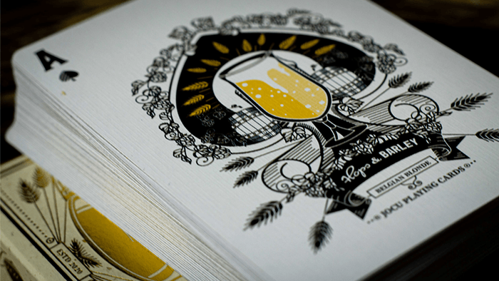 PlayingCardDecks.com-Hops & Barley Belgian Blonde Playing Cards Cartamundi