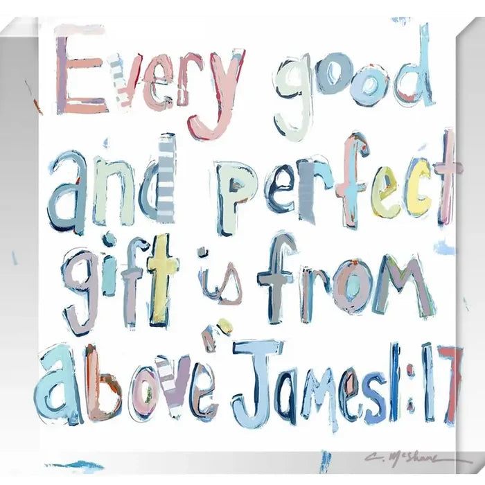 "James 1:17" acrylic shelfie