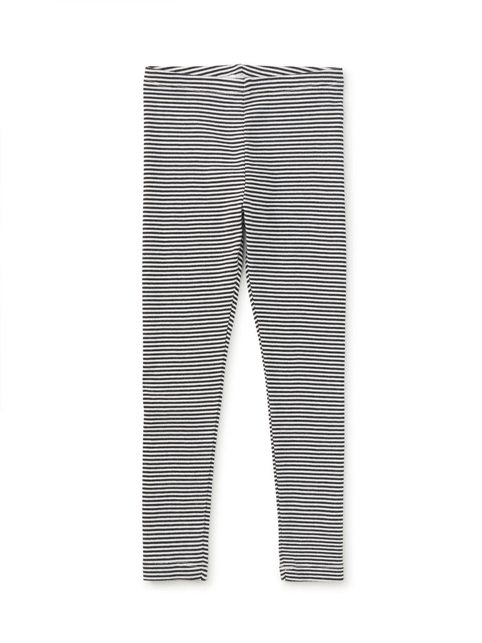 Jet Black Striped Leggings