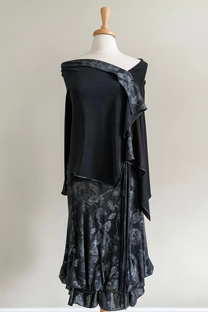 Kerchief Jacket in Foil Floral