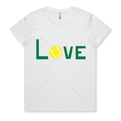 Kiki Tee Love Tennis In Natural Apparel