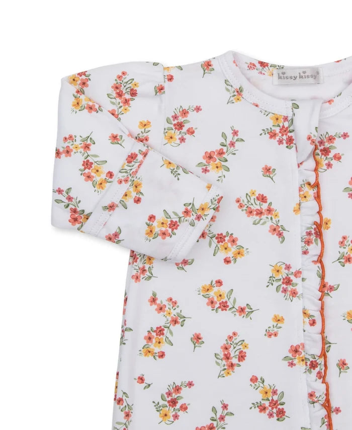 Kissy Fall Floral Garden Footie