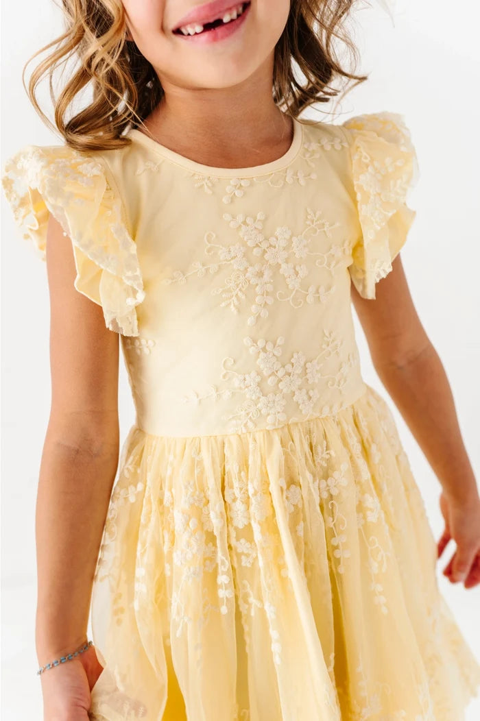 Lemon Drop Lace Dress