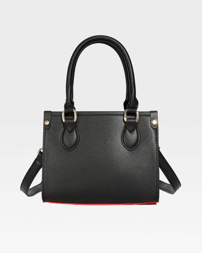 Mini Tote Bag in Black Red Bottom