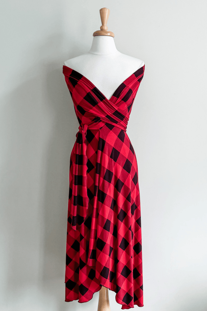 Long Goddess Dress in Canadiana print from Diane Kroe