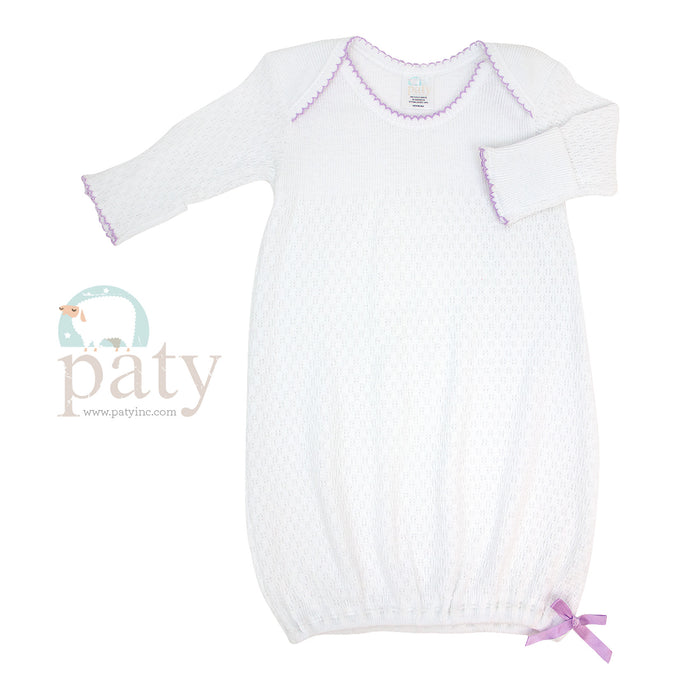 White w Lavender / newborn