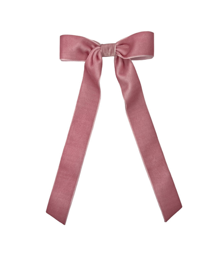 Long Tail Velvet Bow Large