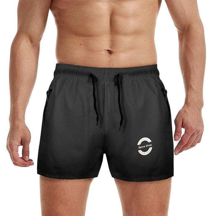 Men's Quick Dry Shorts Natnashop Brand black color
