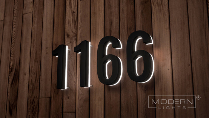 Modern Lights ABS-LN58BK 5 Inch #8 House Number Black
