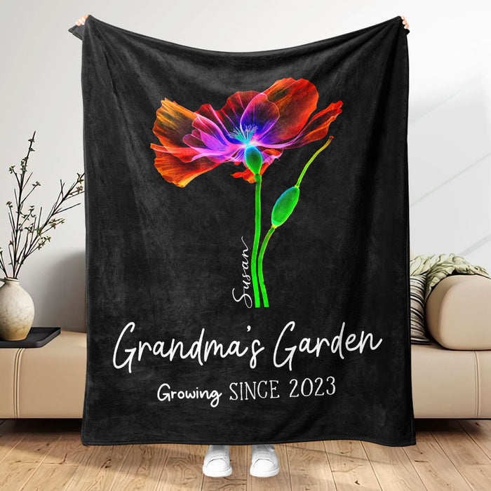 Mother’s Day Personalized Gifts for Grandma | Grandmas Garden Blanket