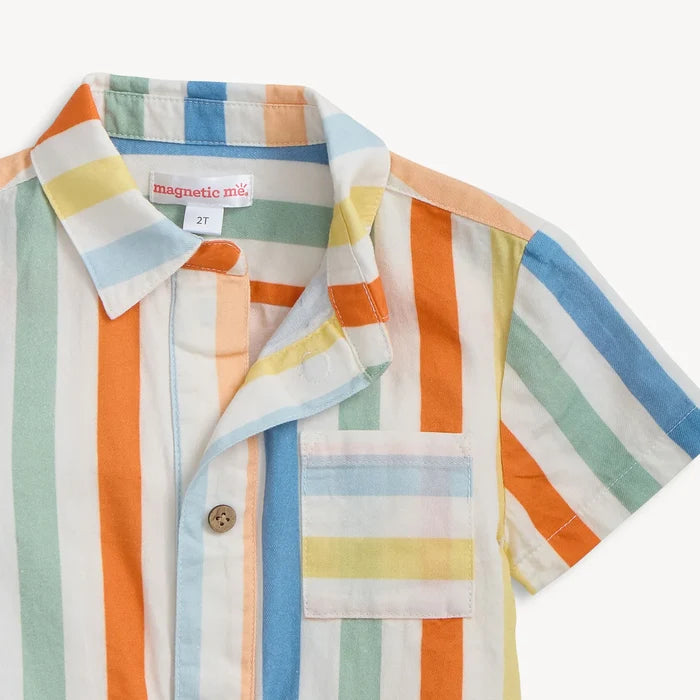 Multi Stripe Short and Shirt Set