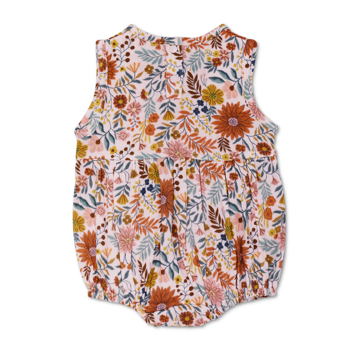 Muslin Bubble Romper - Zinnia Bloom
