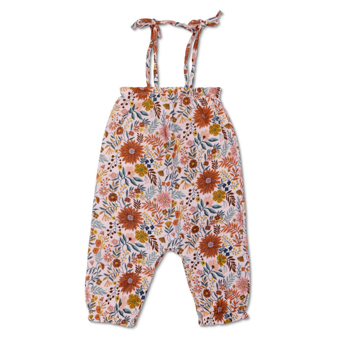 Muslin Tie Shoulder Jumpsuit - Zinnia Bloom