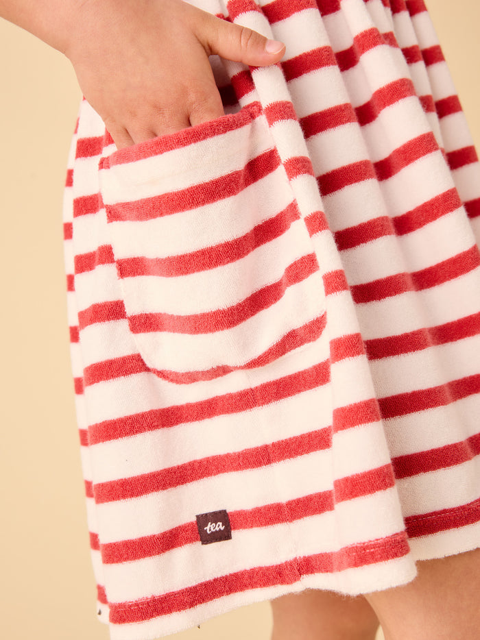 New Stripe Tie Shoulder Twirl Dress