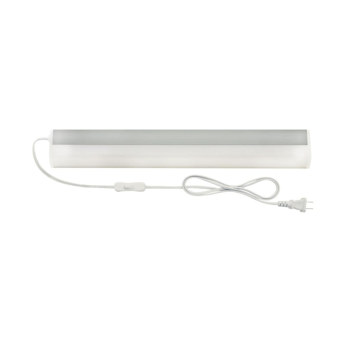 LED Under Cabinet Lighting Nuvo 63-700 18 Inch LED Under Cabinet Light Bar With Plug 10W 3000K Satco