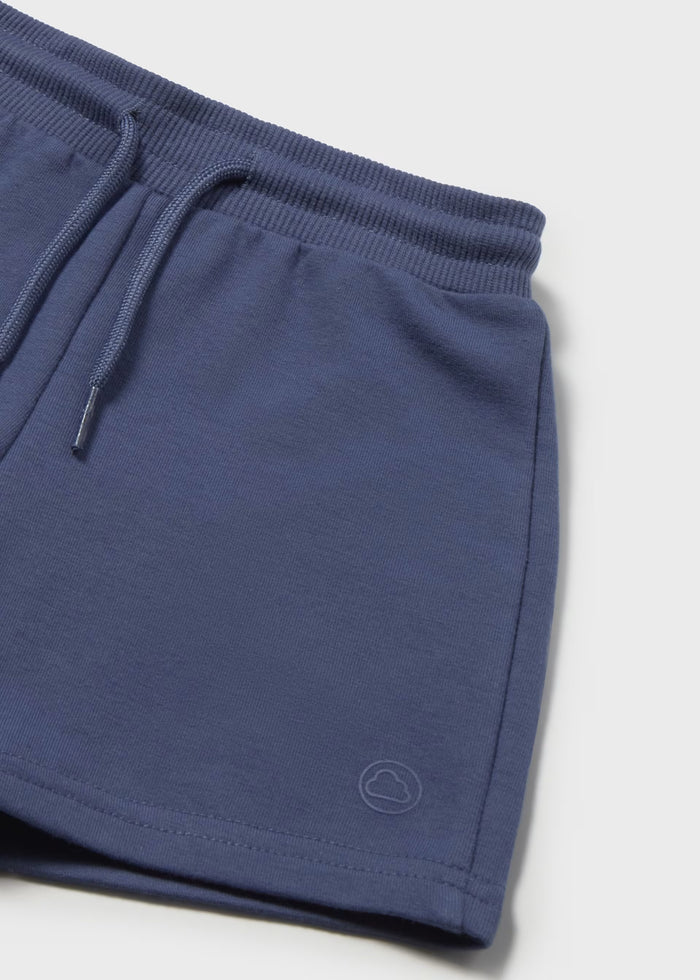 Ocean Blue Basic Drawstring Shorts